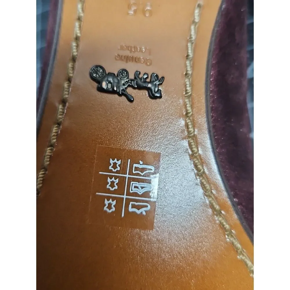 Coach Lola Ballet Bordeaux Suede shoes woman Sz US 9.5 M‎
